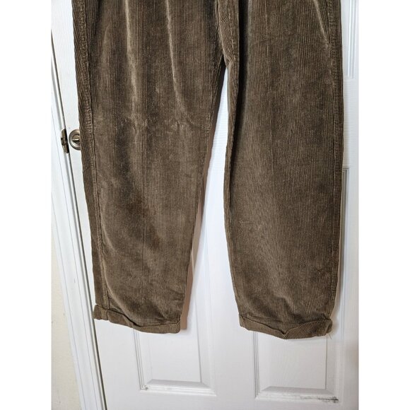 Ralph Lauren Chaps Pants Mens 36x32 Brown Corduroy Thick Cargo  90s - Picture 3 of 8